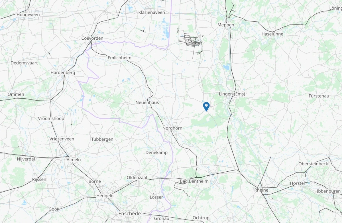 Map with location in Lohne-Wietmarschen