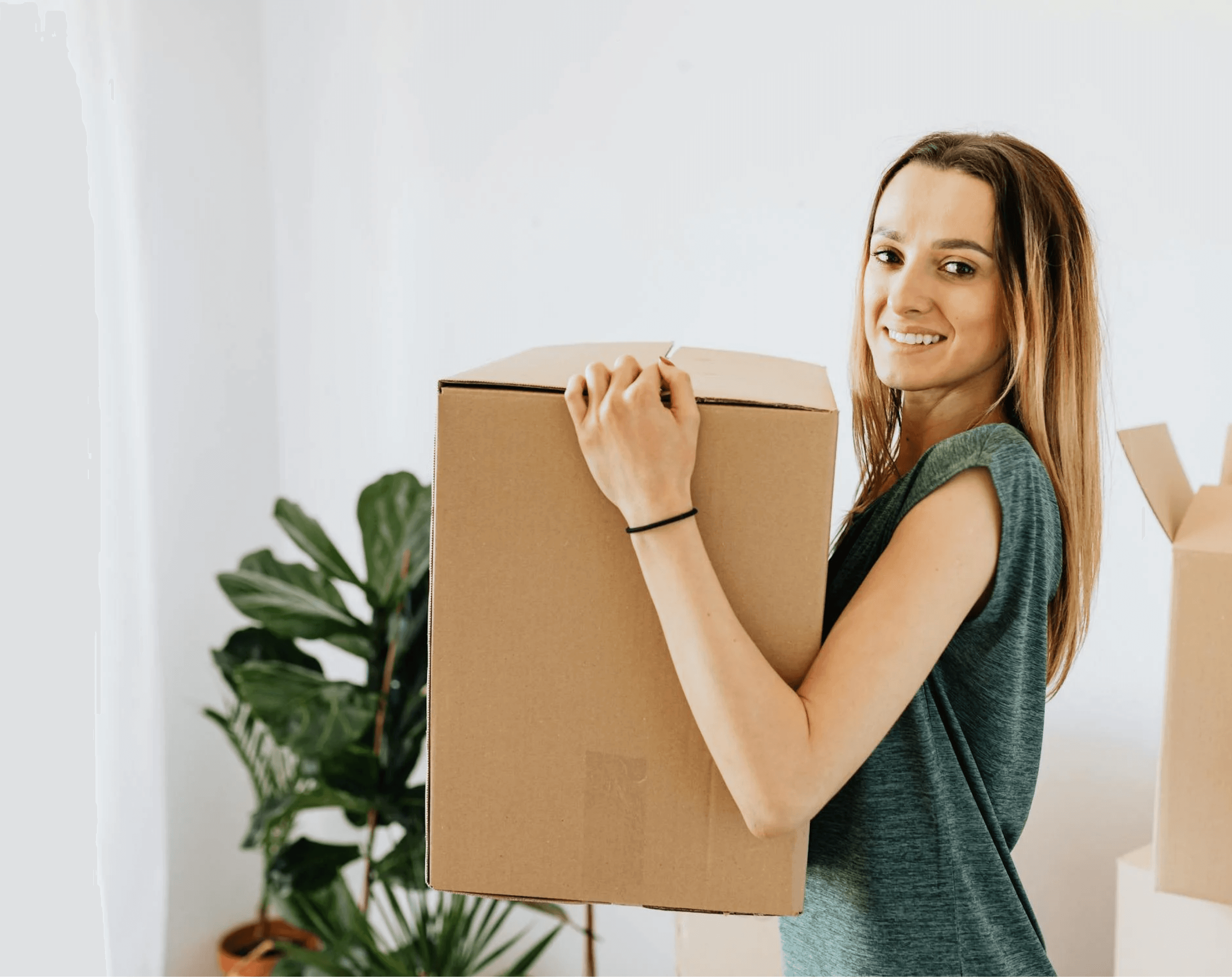 Women holding box