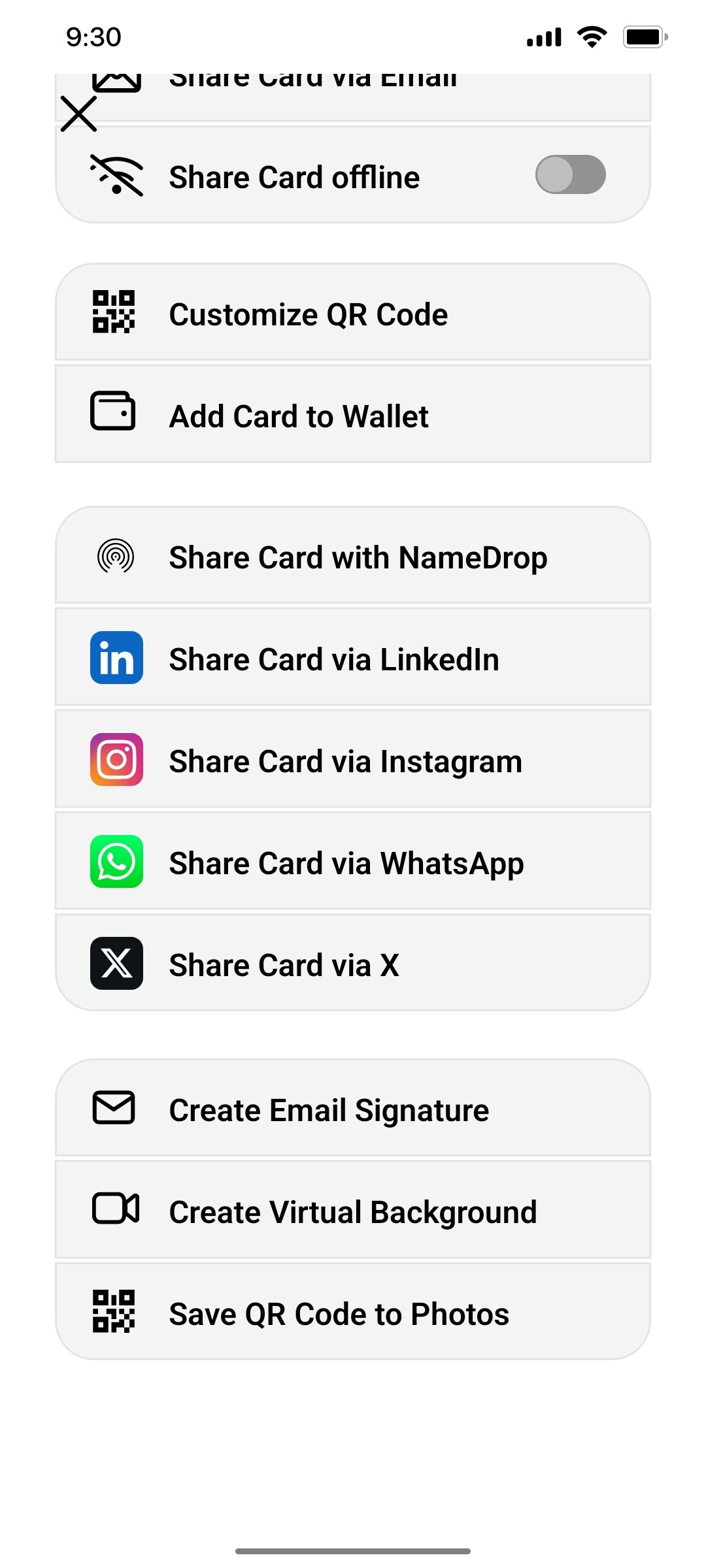 Popl Sharing  Website Screen