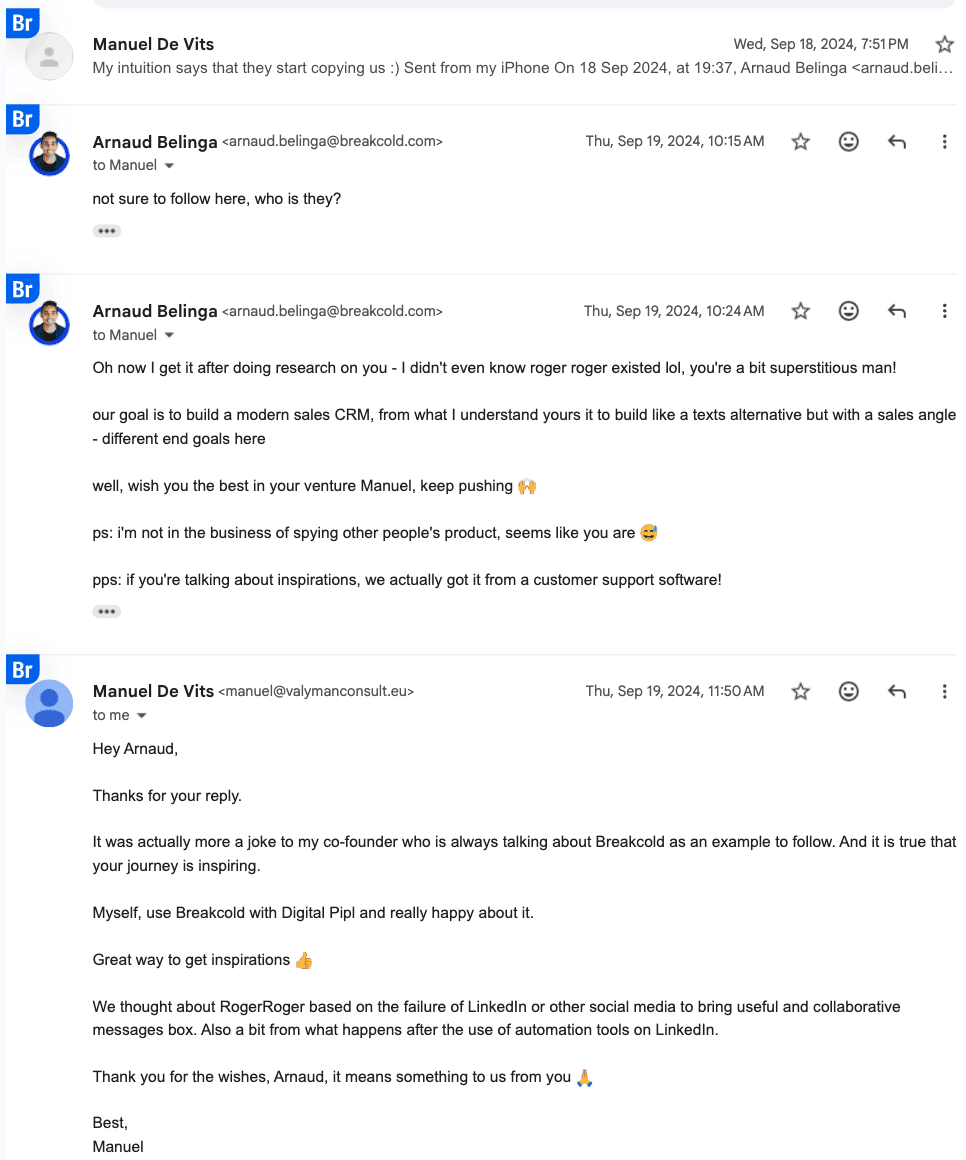 CRM that is also an Inbox Management Tool - RogerRoger cons