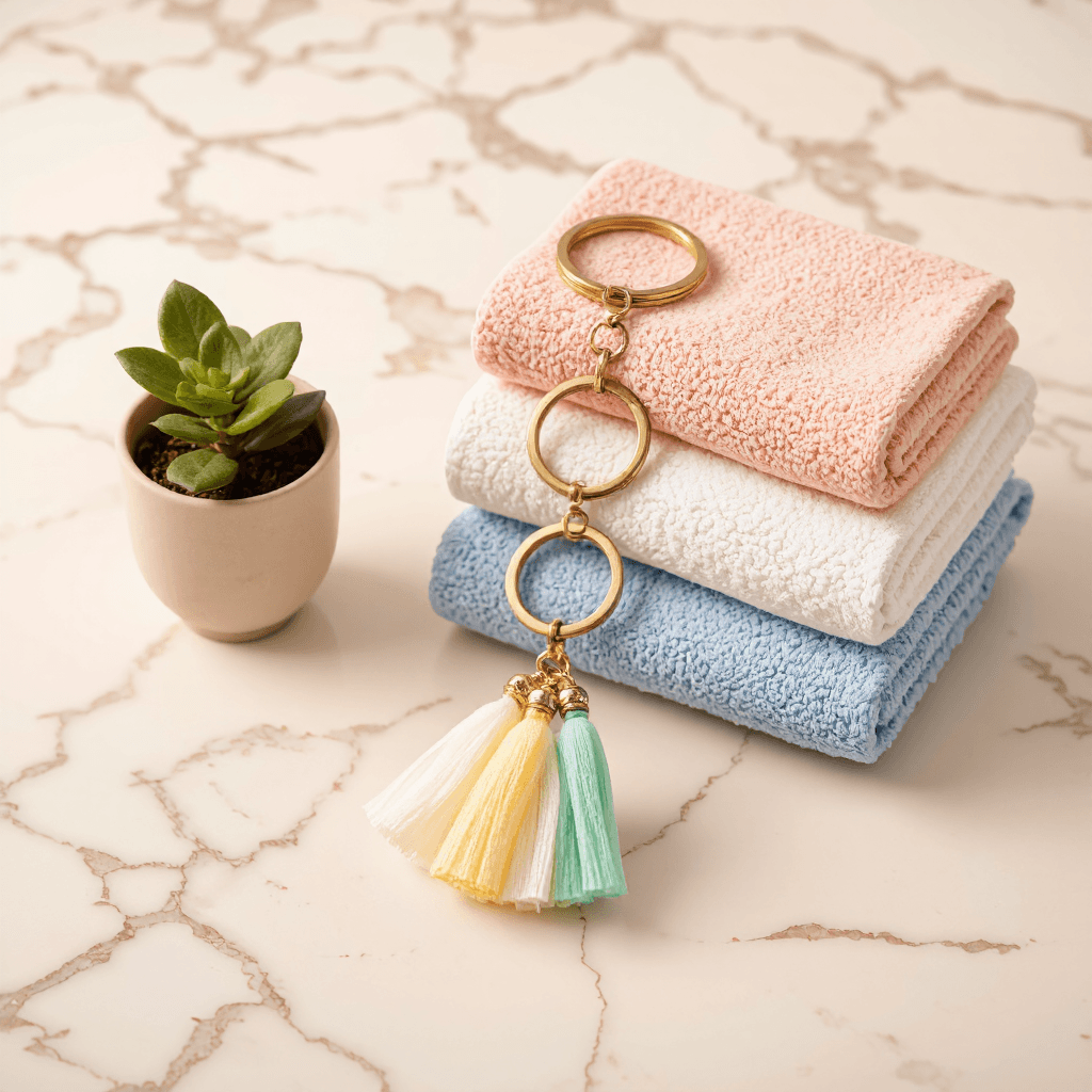 product photography of keychain