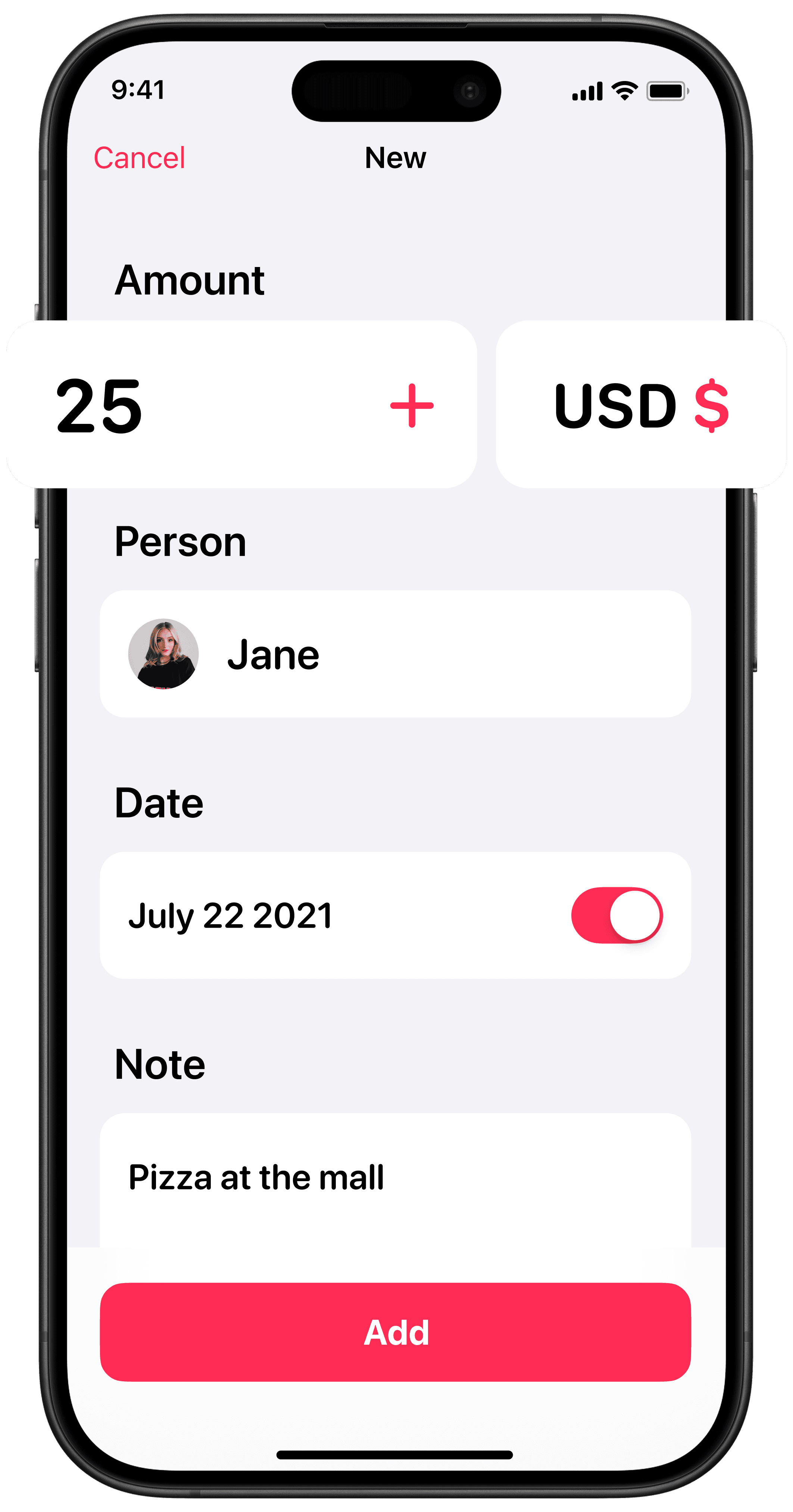 Add a debt