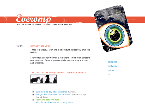 2010 everomp.com Website design thumbnail