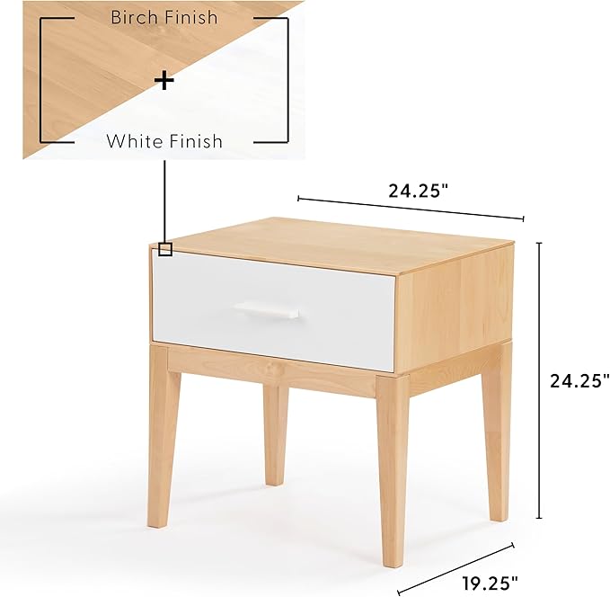 Birch wood nightstand – A stylish and functional furniture piece, perfect for any modern home.