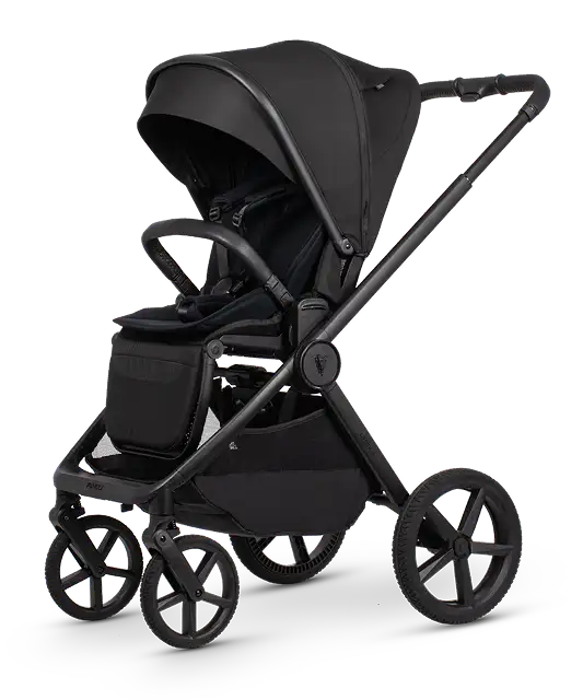Black pram Upline 3 Onyx with seat unit