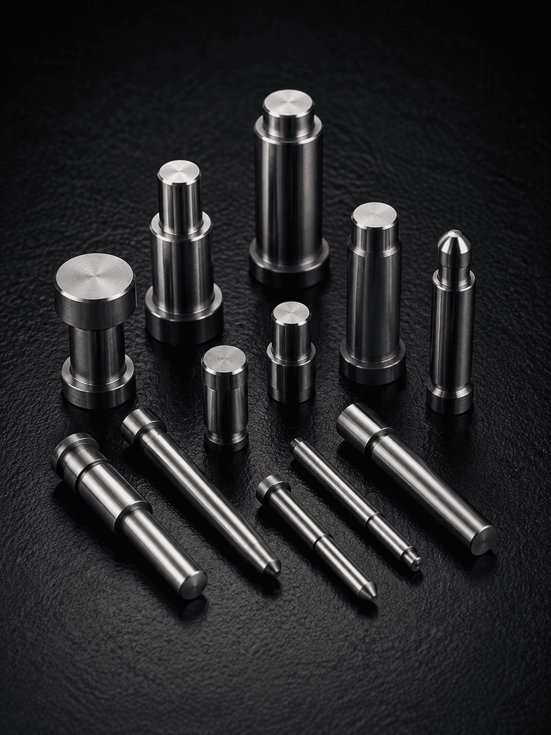 a group of three metal cylinders sitting next to each other