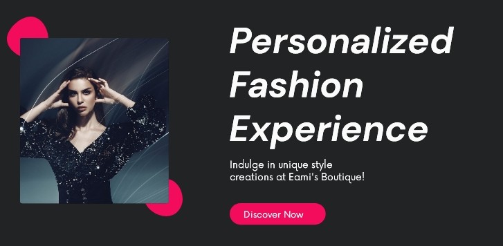 Product banner for fashion brand generated with Sivi AI