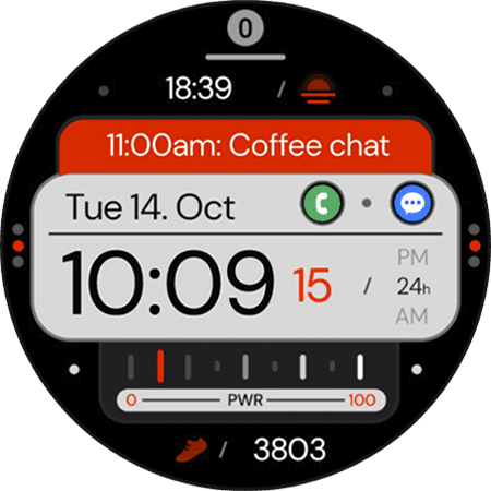 Digital watch face for wear os watches