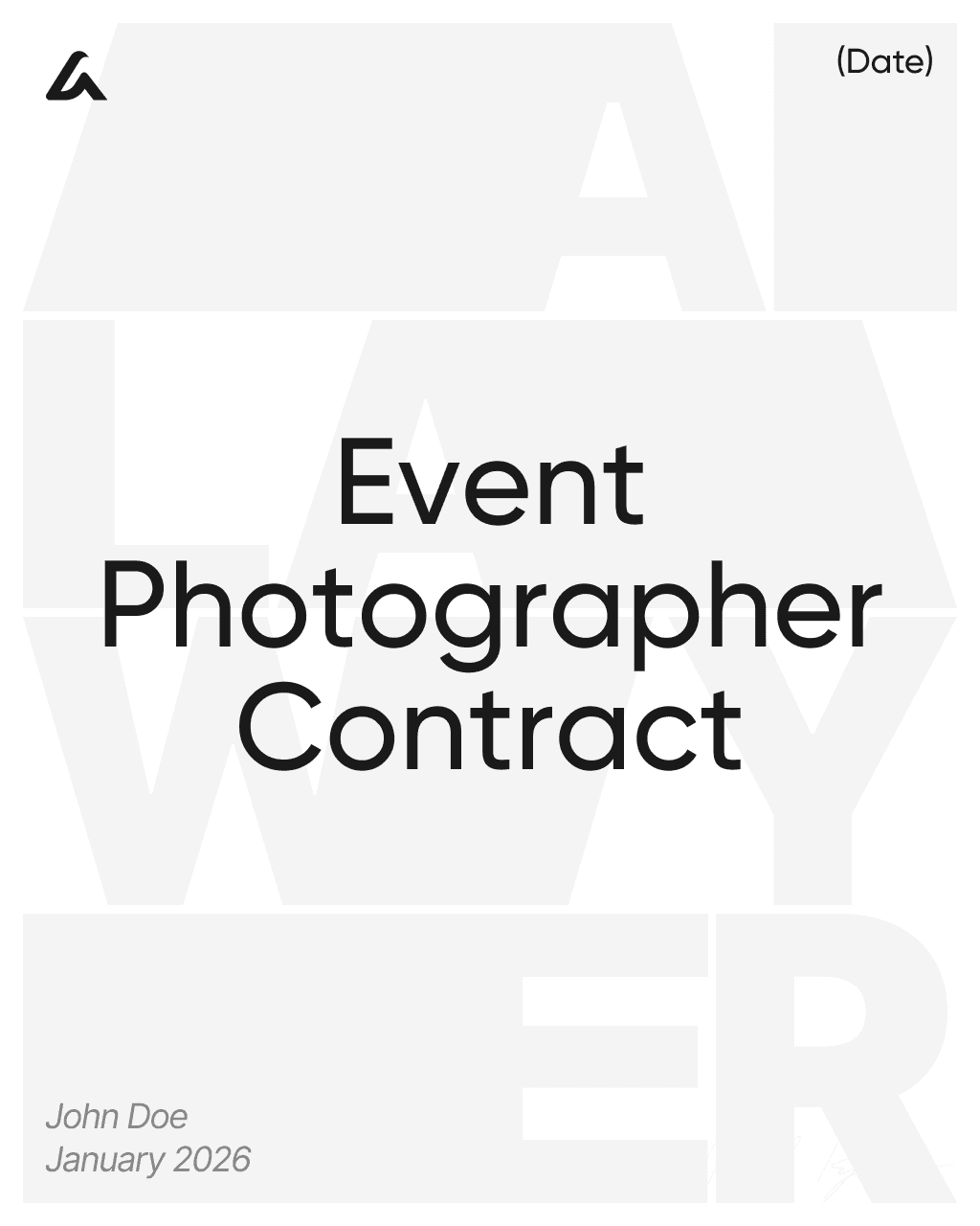 Event Photographer Contract