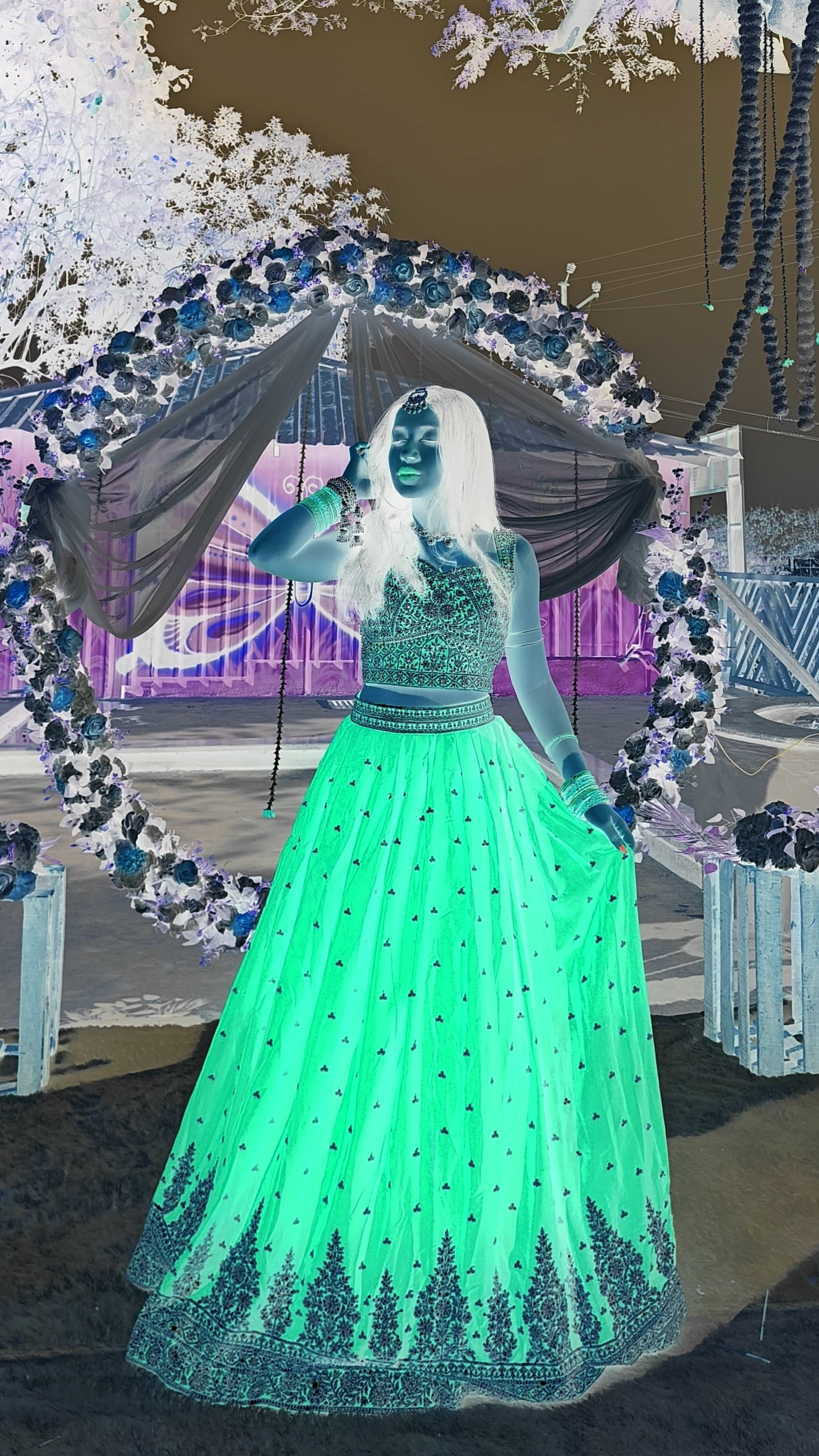 Sheersha in a dress
