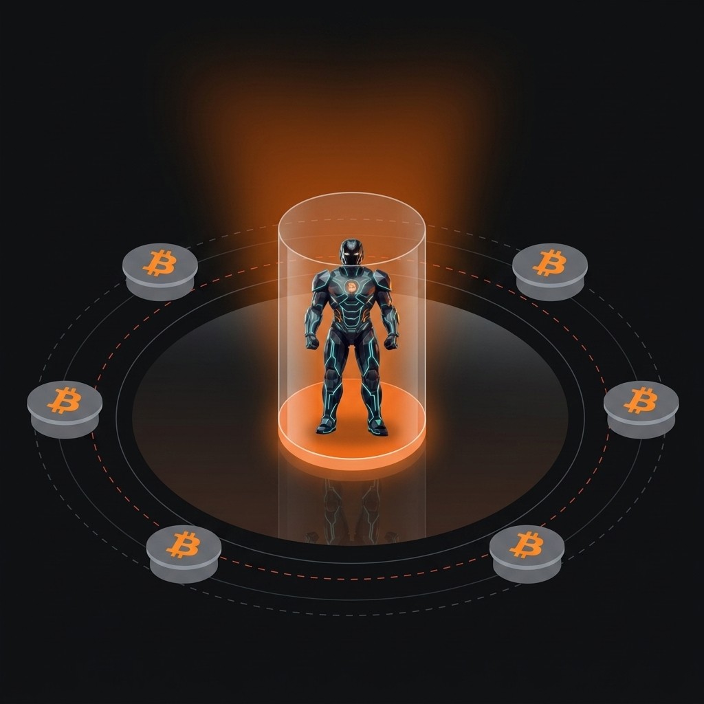 Crypto Linked with Cryps in center of area isometric view