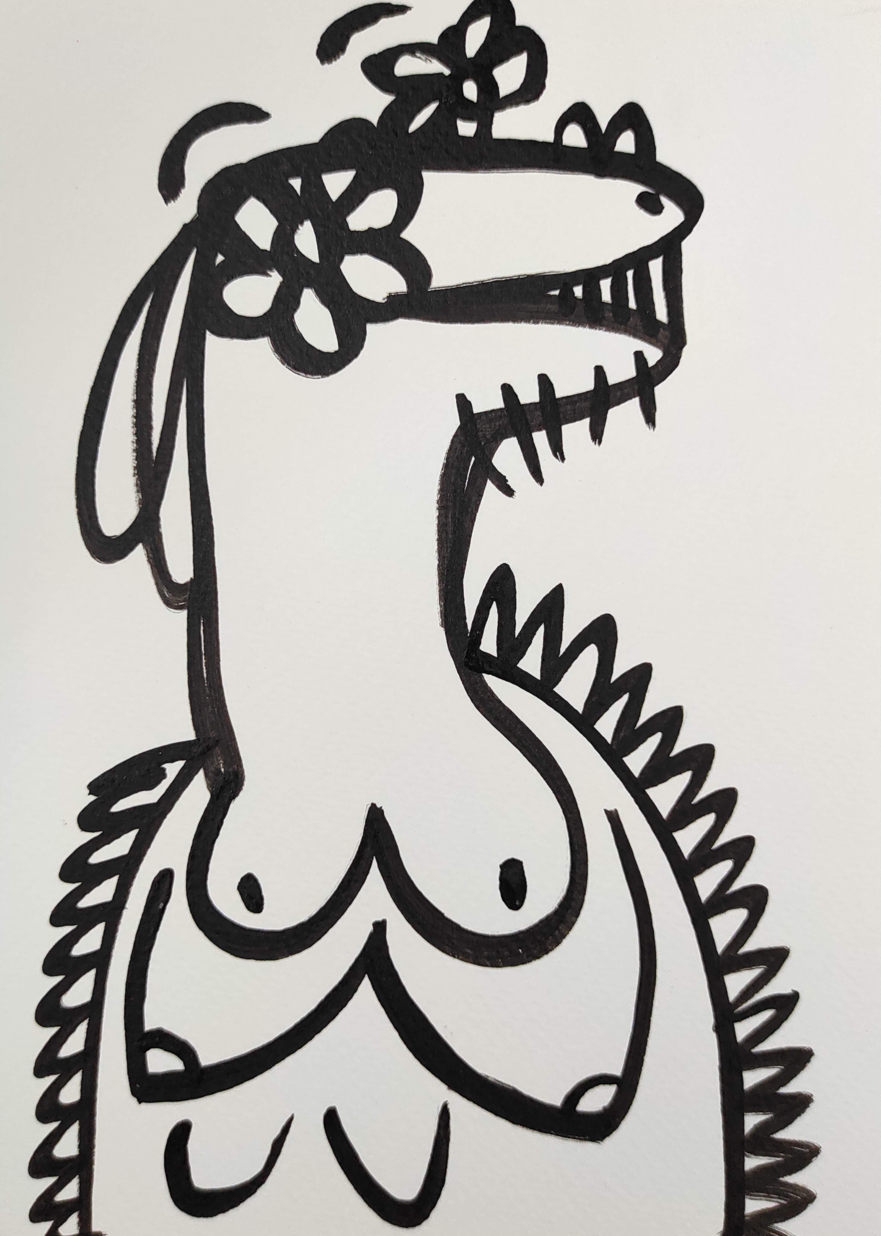 herd of sheep on road painting