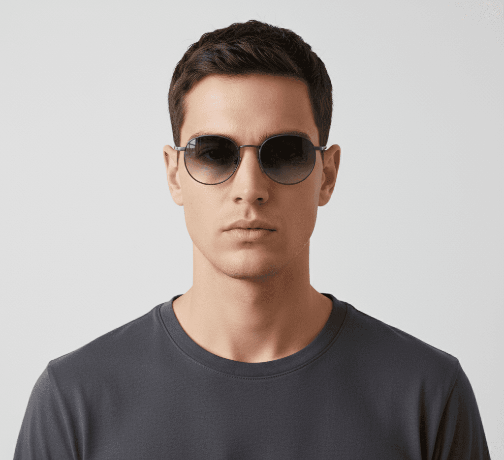 model wearing the sunglasses
