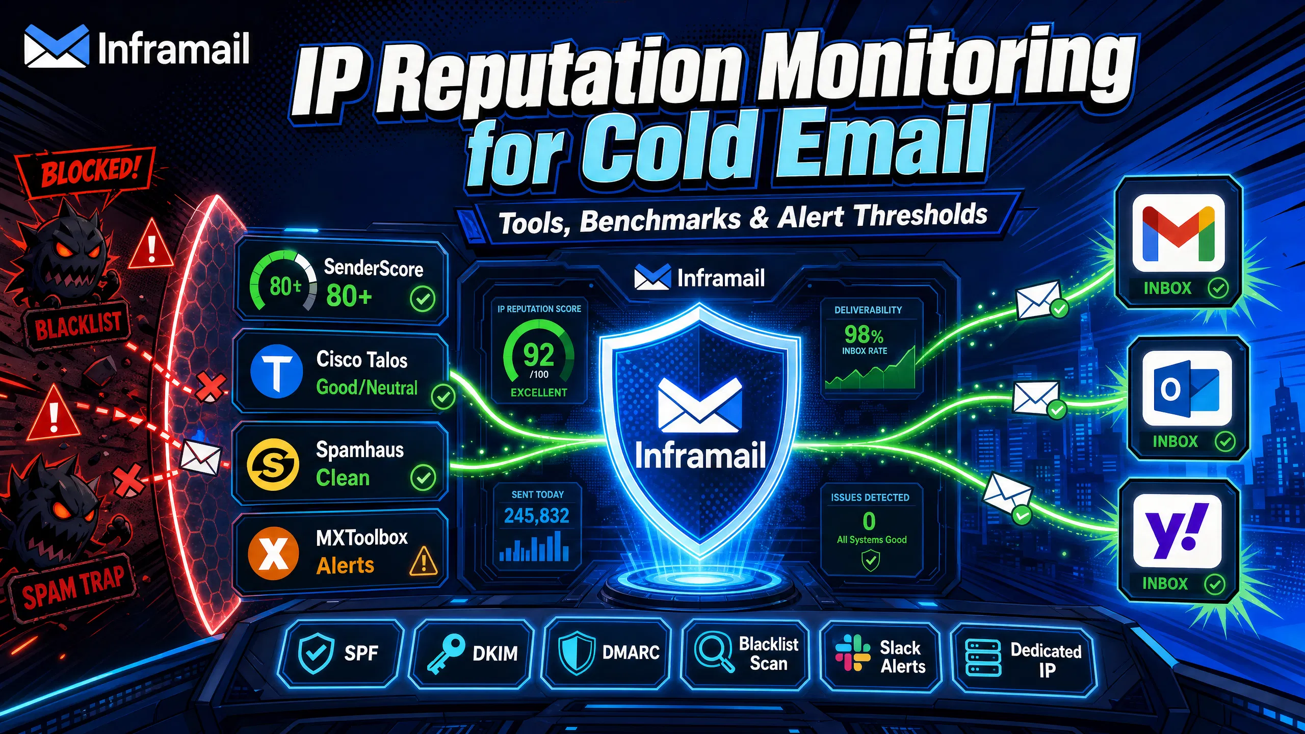 IP Reputation Monitoring for Cold Email: Tools, Benchmarks & Alert Thresholds