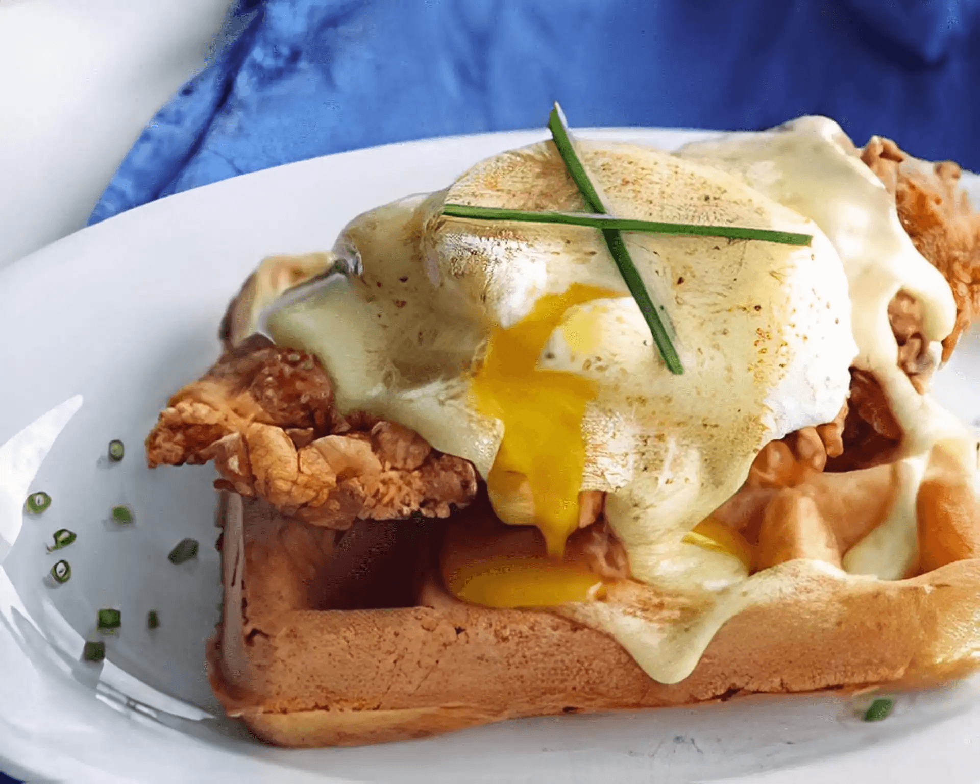 Chicken & Waffle Benedict