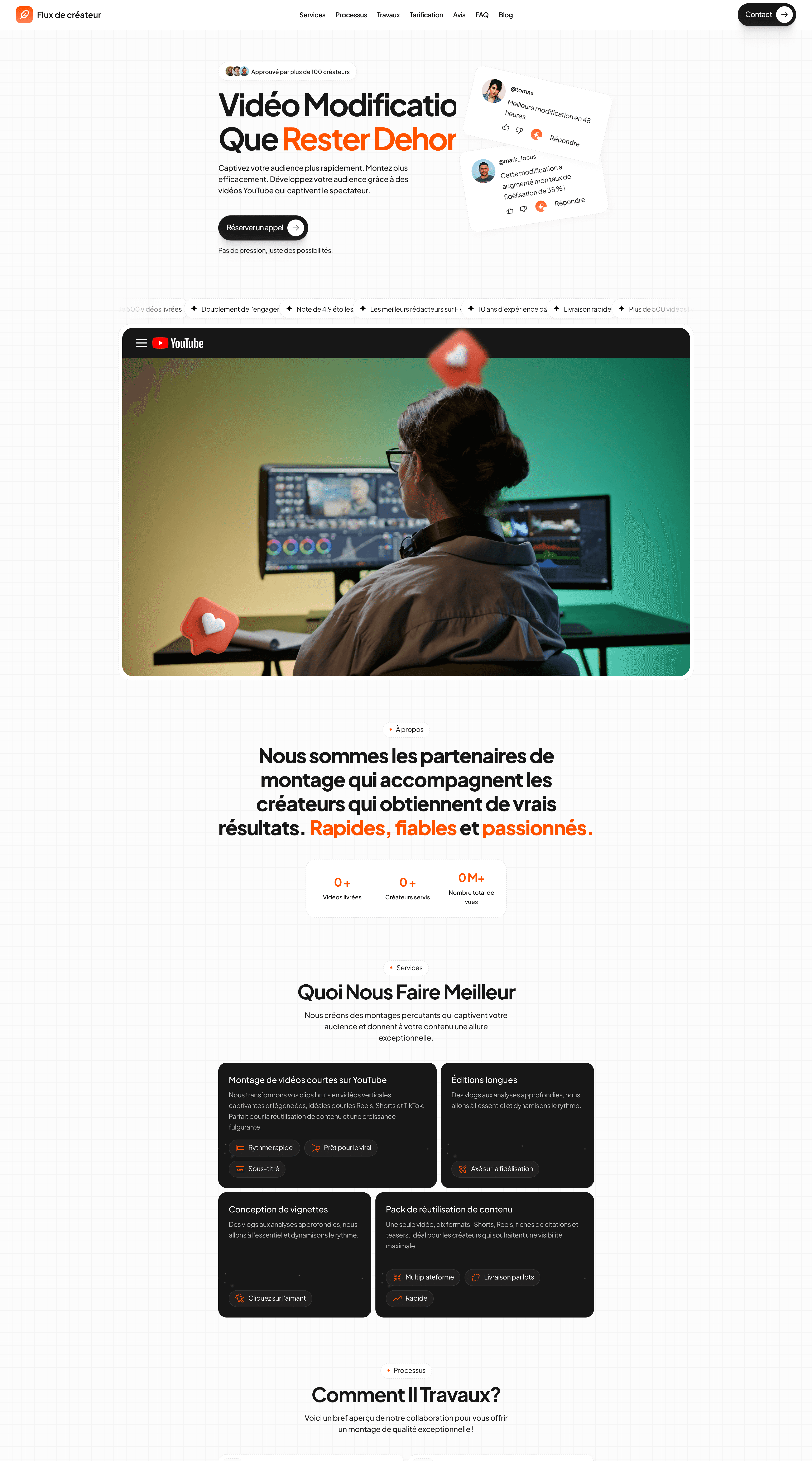 Accueil d'une boutique e-commerce sur Shopify