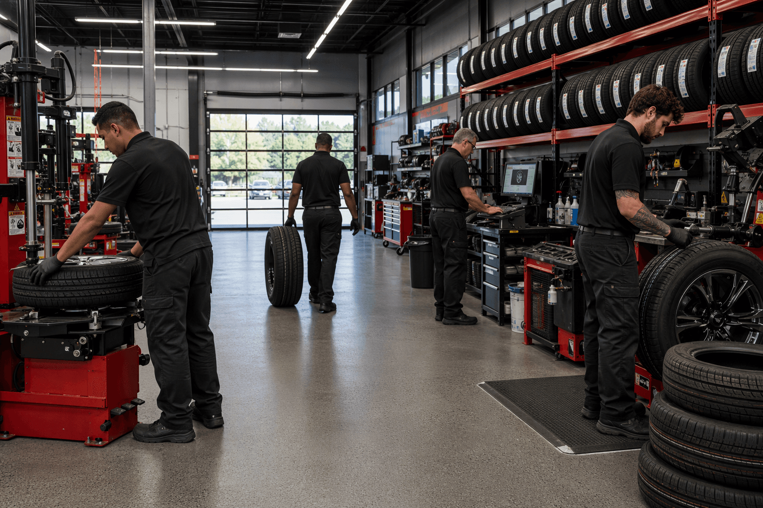 Discount Tire service center team at work
