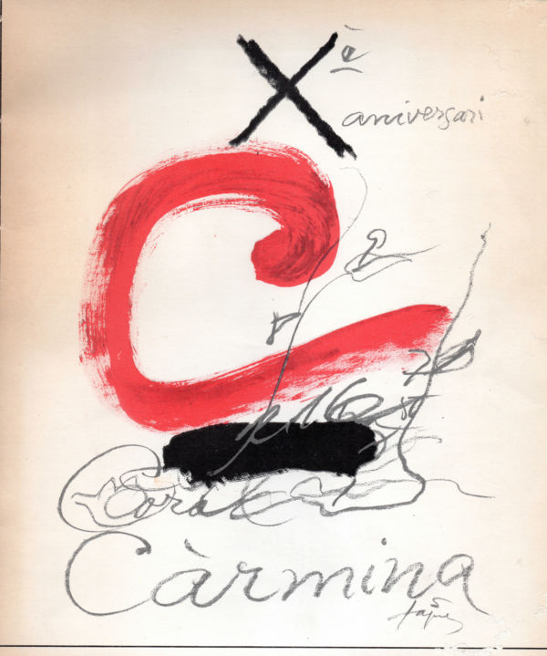 Cartell Antonio Tapies Coral Càrmina 10 aniversari