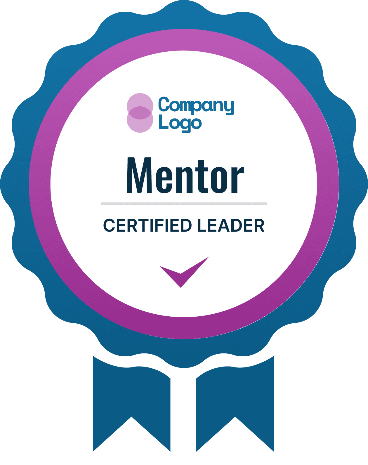 Wauld - Simple and neat blue and purple achievement badge template