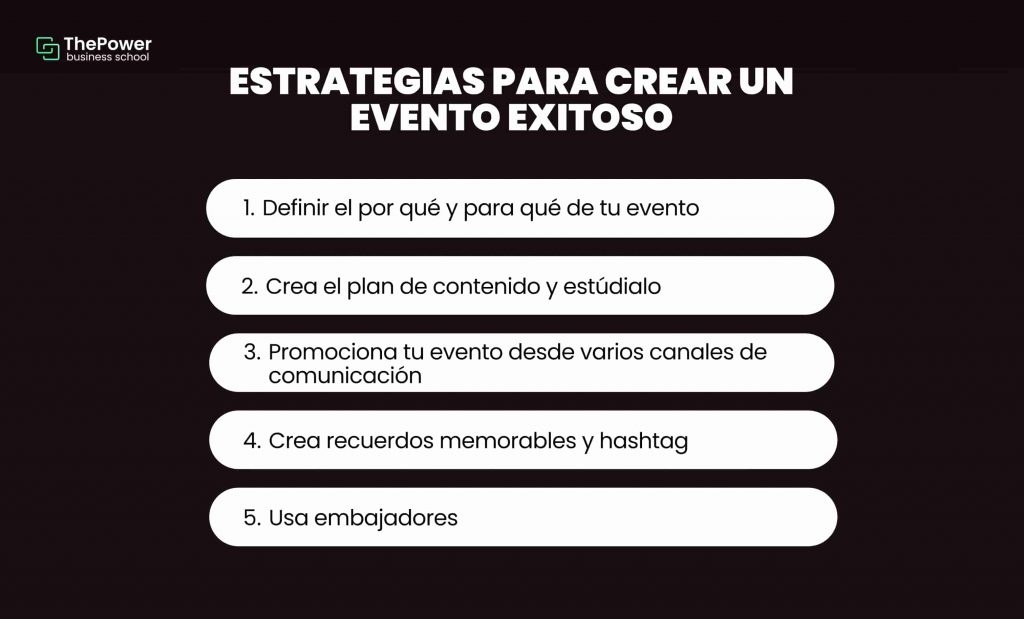 Estrategias para cerar un evento exitoso