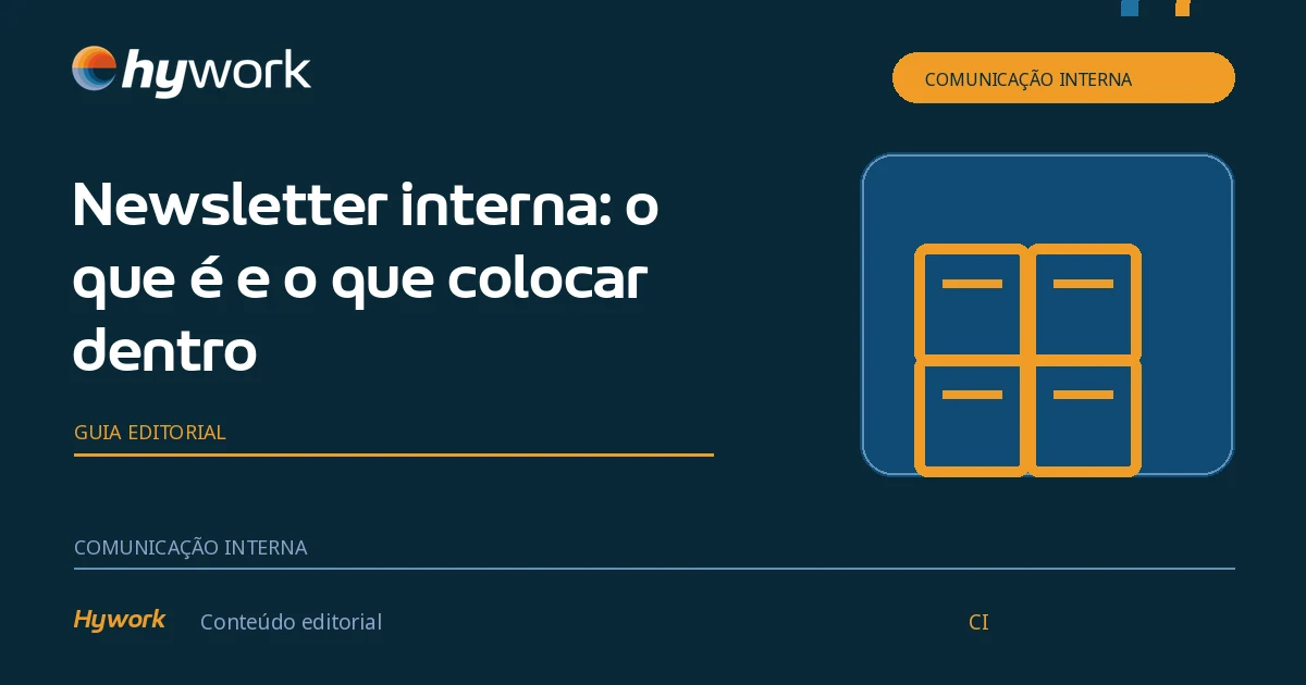 Capa editorial sobre o que é uma newsletter interna.