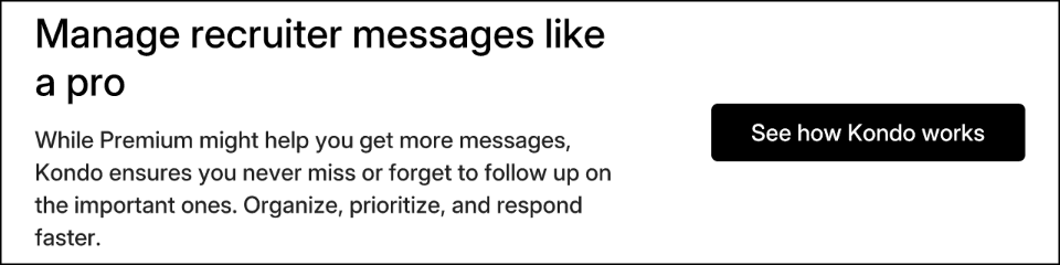 Manage recruiter messages like a pro