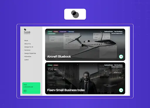 Data visualization and fintech portfolio highlighting enterprise dashboards, analytics platforms, and aviation finance products.