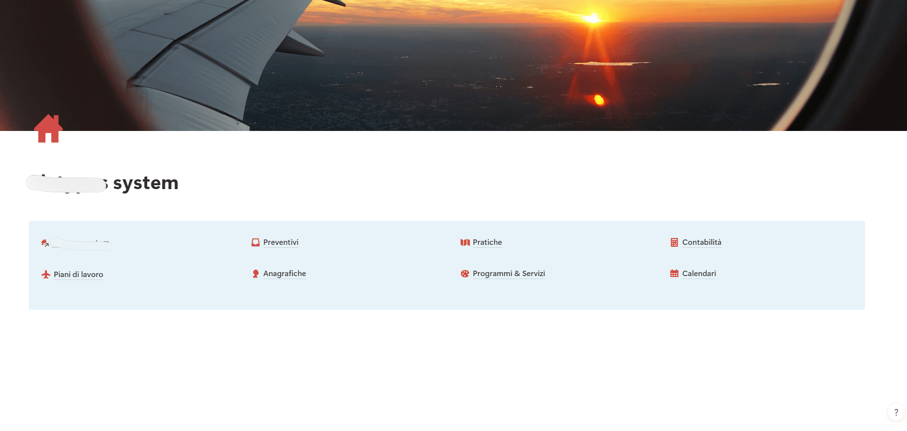 Schermata principale dell’’attuale sistema di gestione su Notion