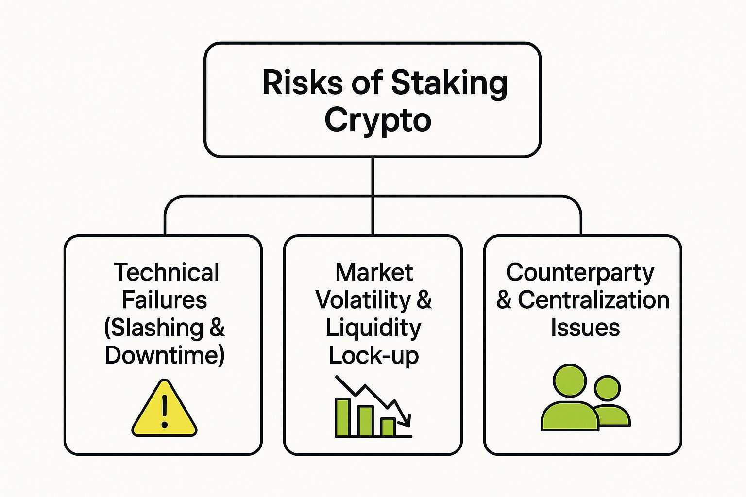 Infographic about risks of staking crypto