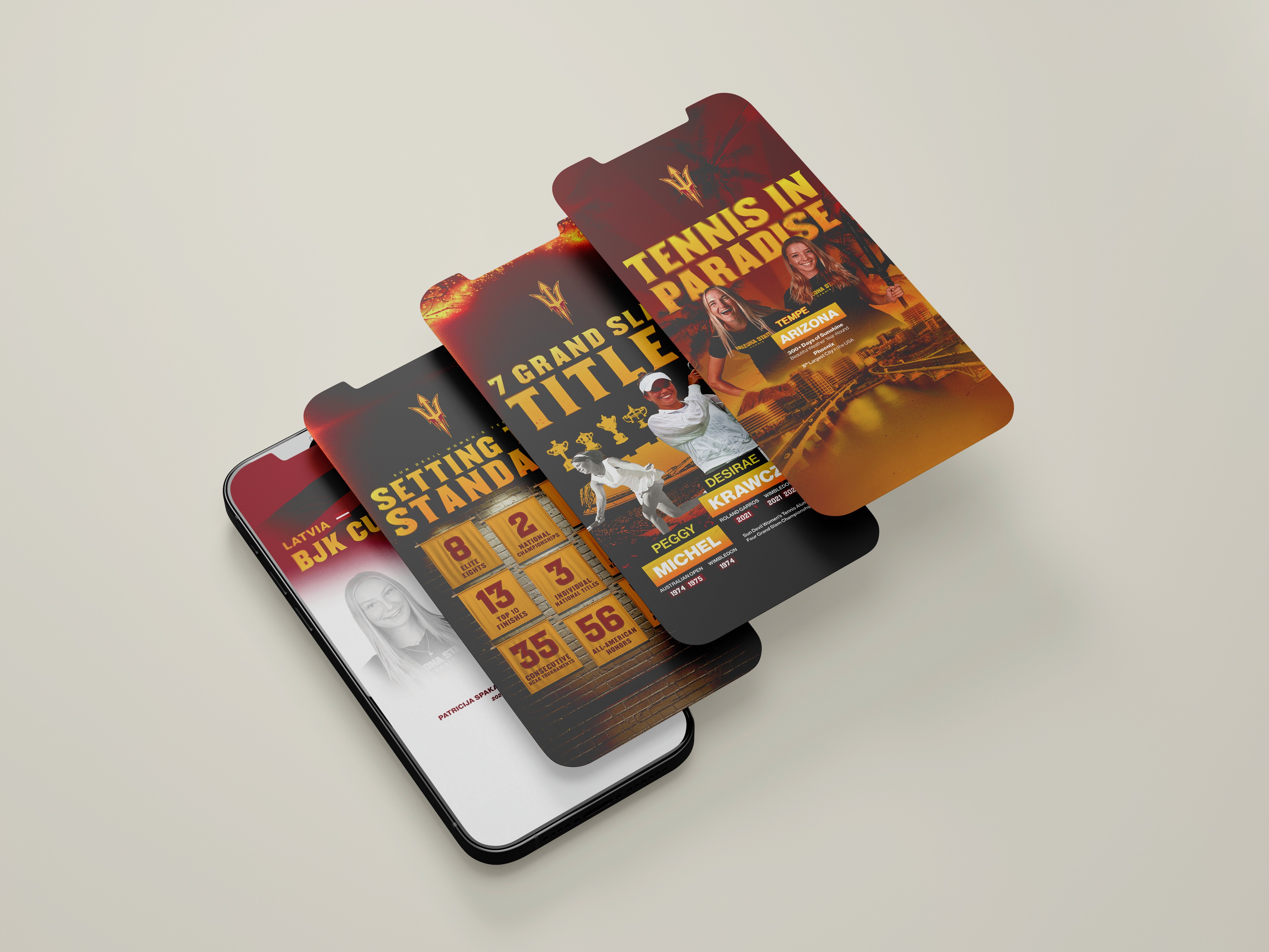 Arizona State women's tennis social posts