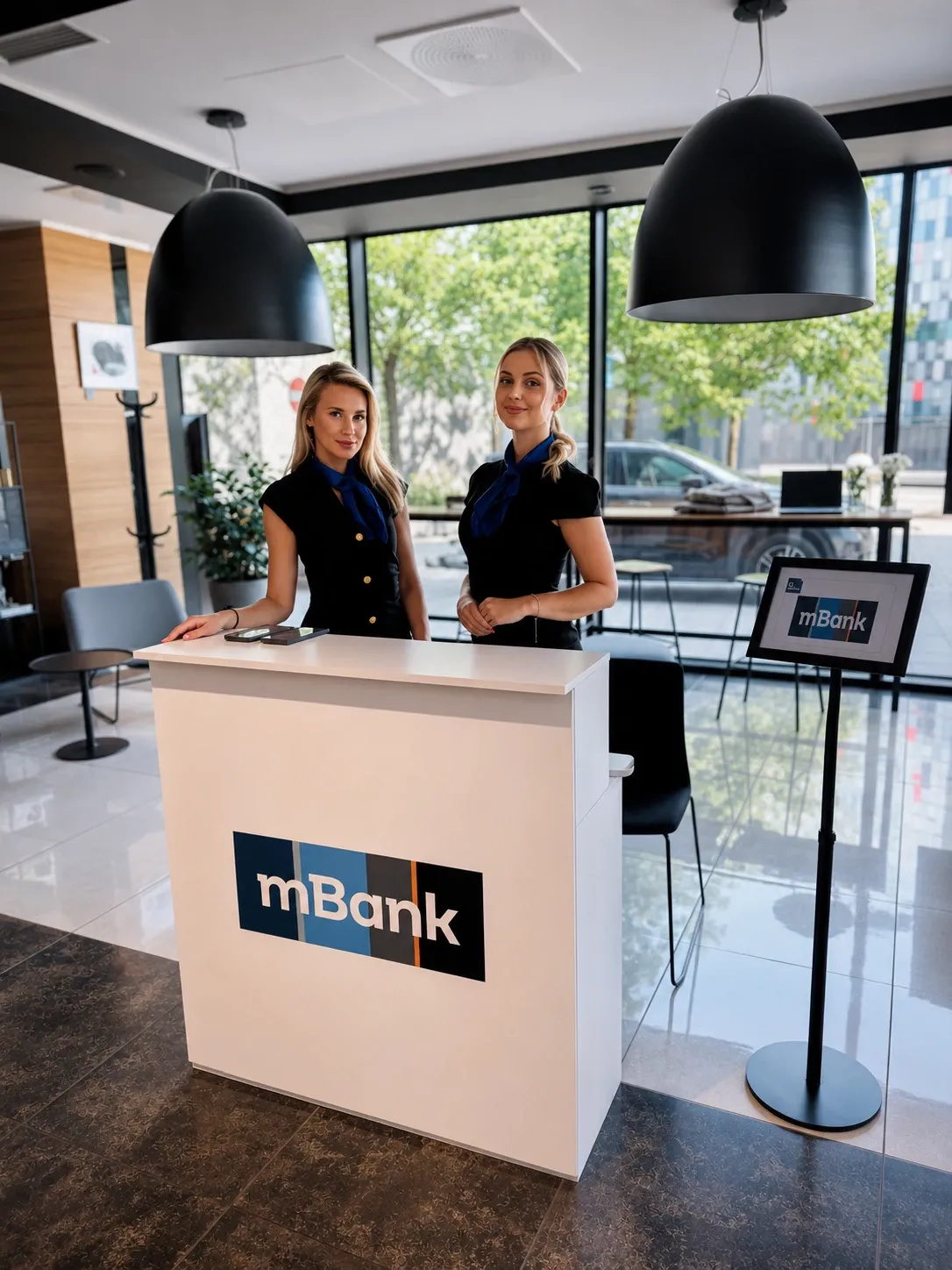 mBank conference, hostesses at the guest registration desk