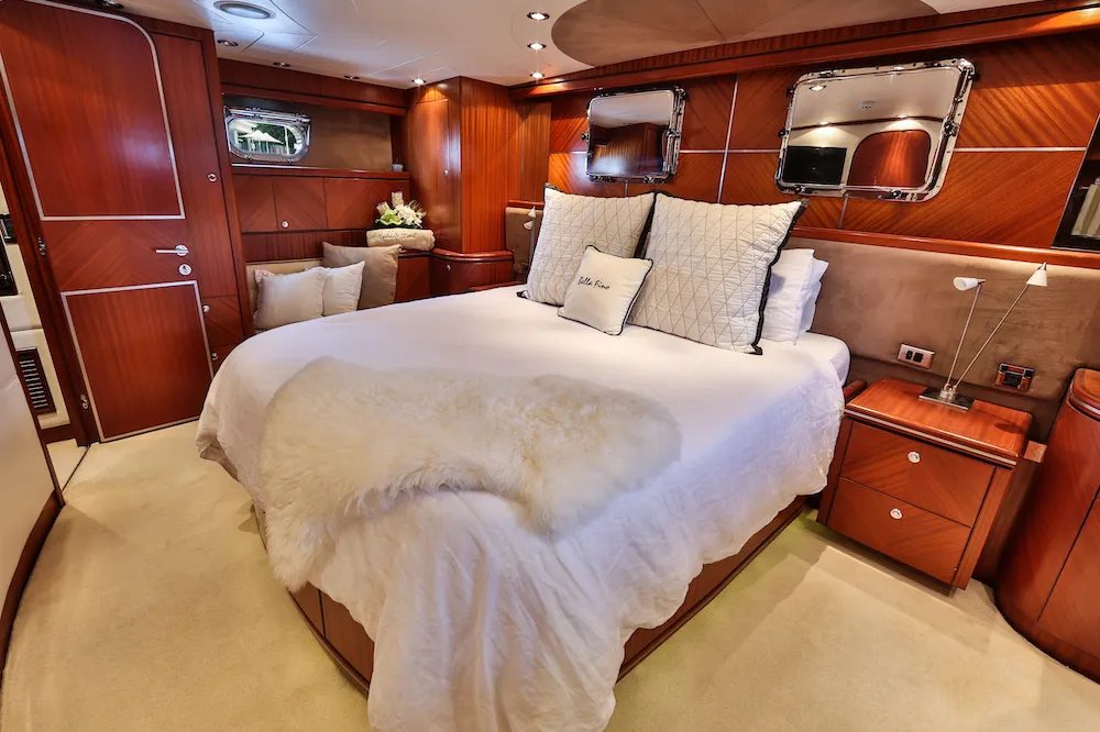 Boat docked in marina
