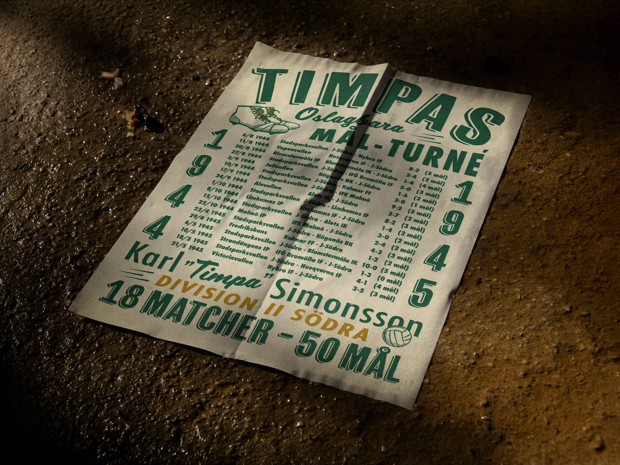 An alternative view of the designed poster, highlighting the illustration’s details and its period-inspired visual aesthetic.