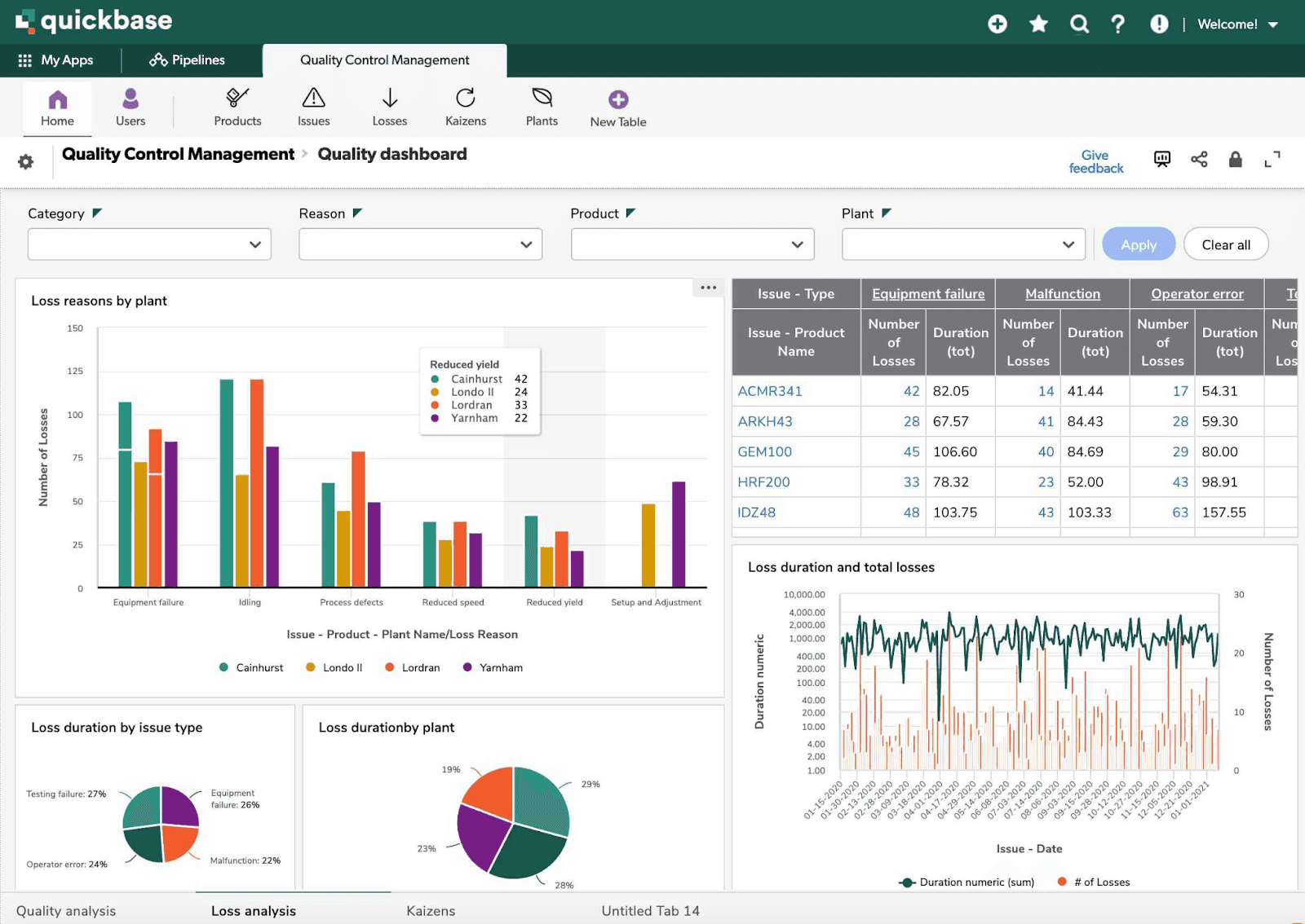 Quickbase CRM interface