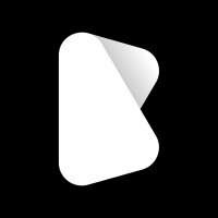 a black and white logo, showing an abstract B shape