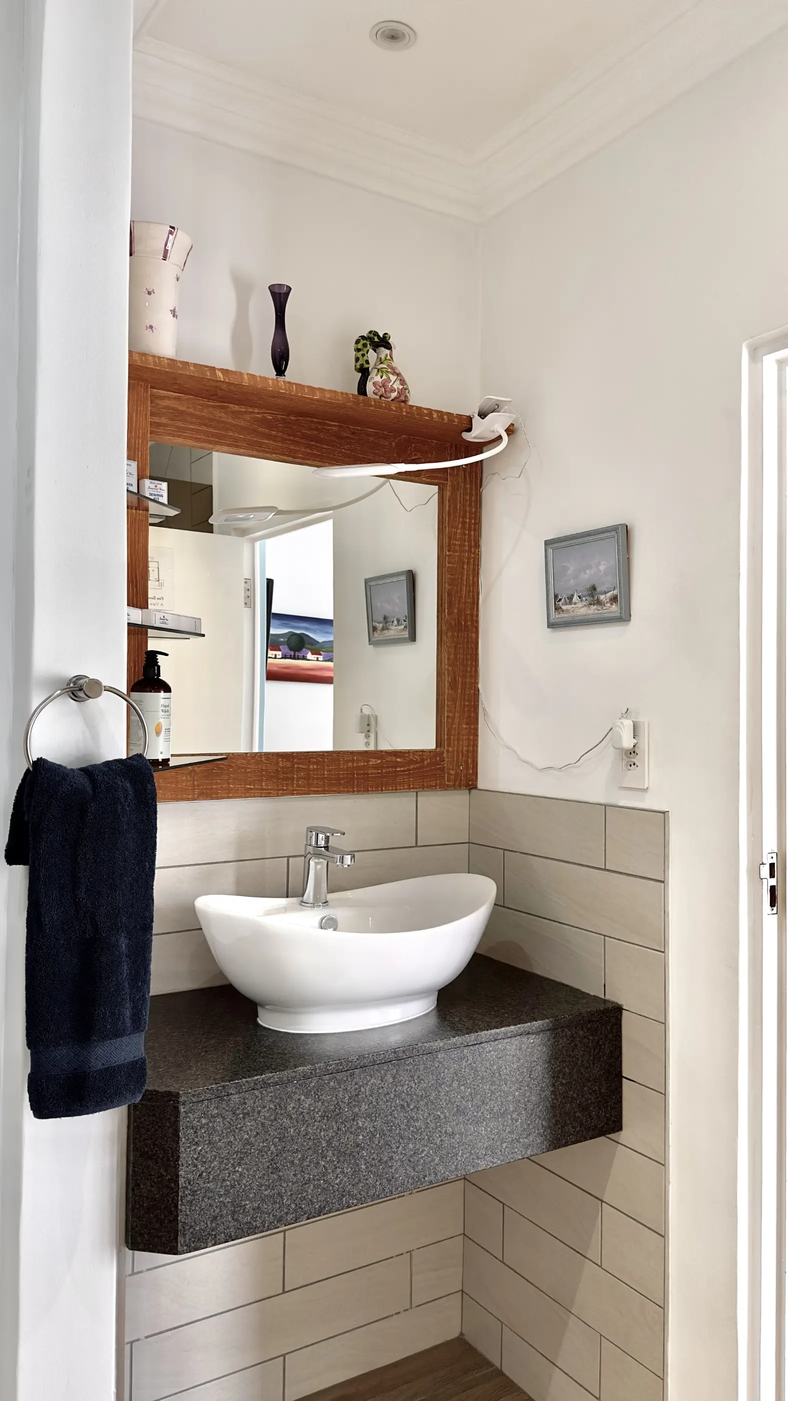 Image of the bathroom basin area in our A View 2 Sea room