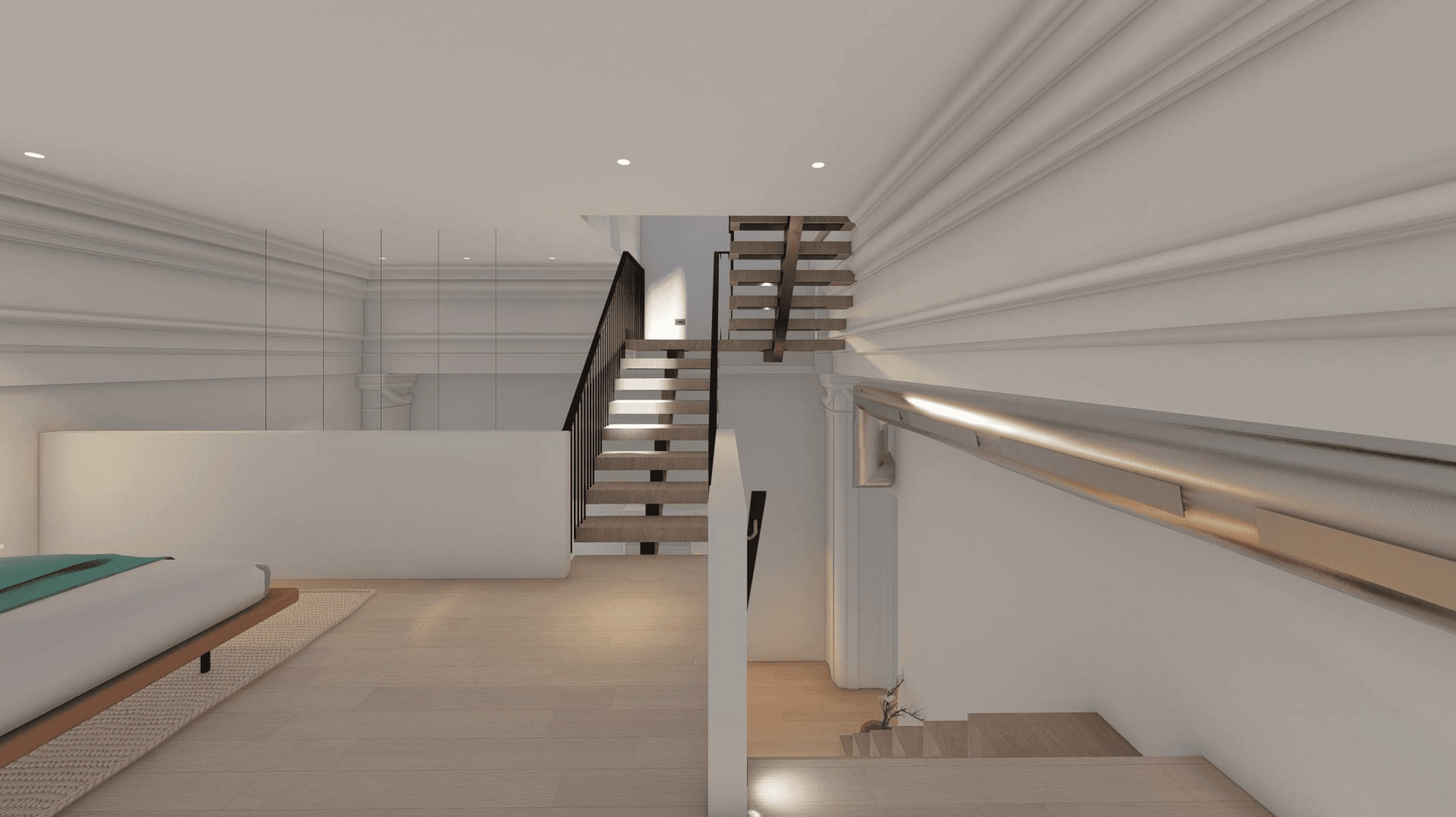 patio set in terrace overlooking city