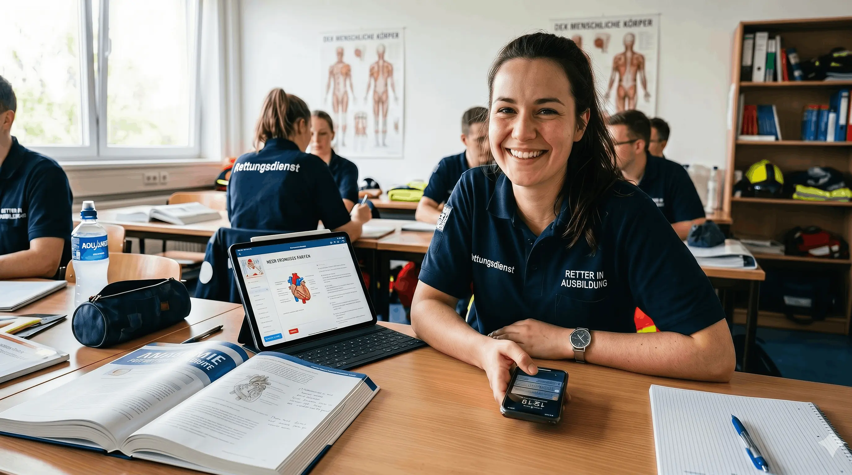 Rettungssanitäterin in Ausbildung