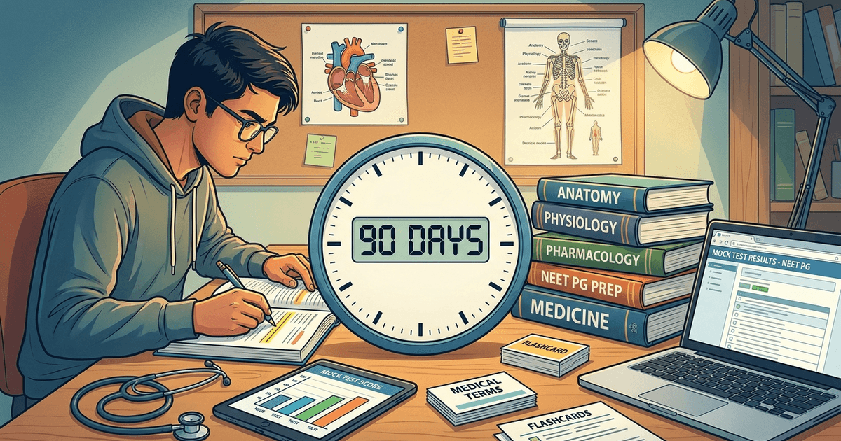Cover: NEET PG Last 3 Month Preparation: Subject-Wise Revision Plan for the Final Stretch