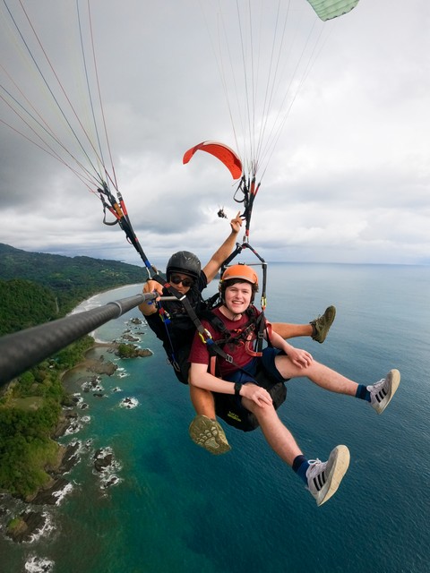 Paragliding over the coast