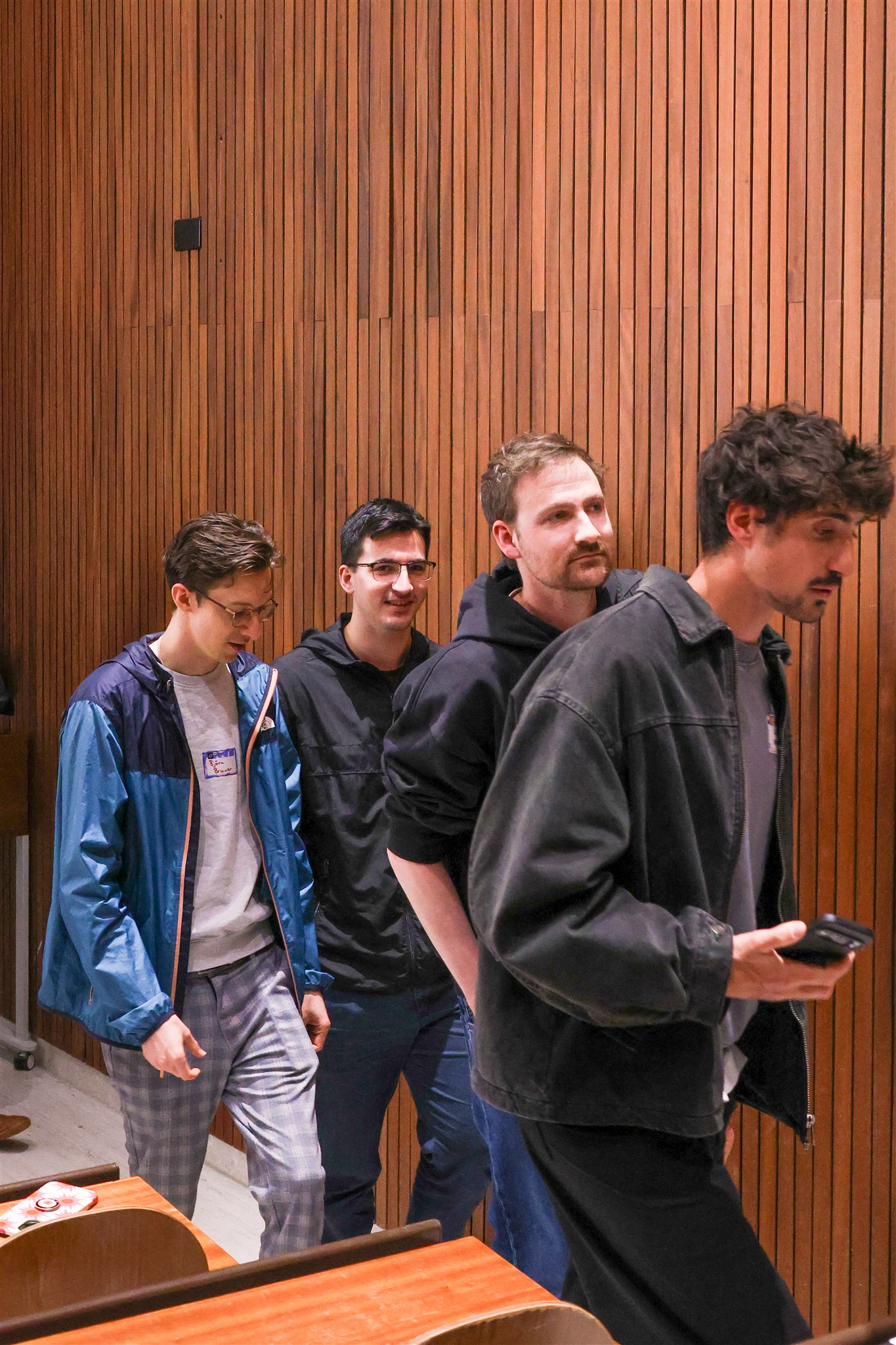 Attendees walking between sessions during EthereumZüri event in Zurich