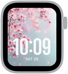 hanami morning Apple Watch face preview 4 featuring floral, modern, and spring.