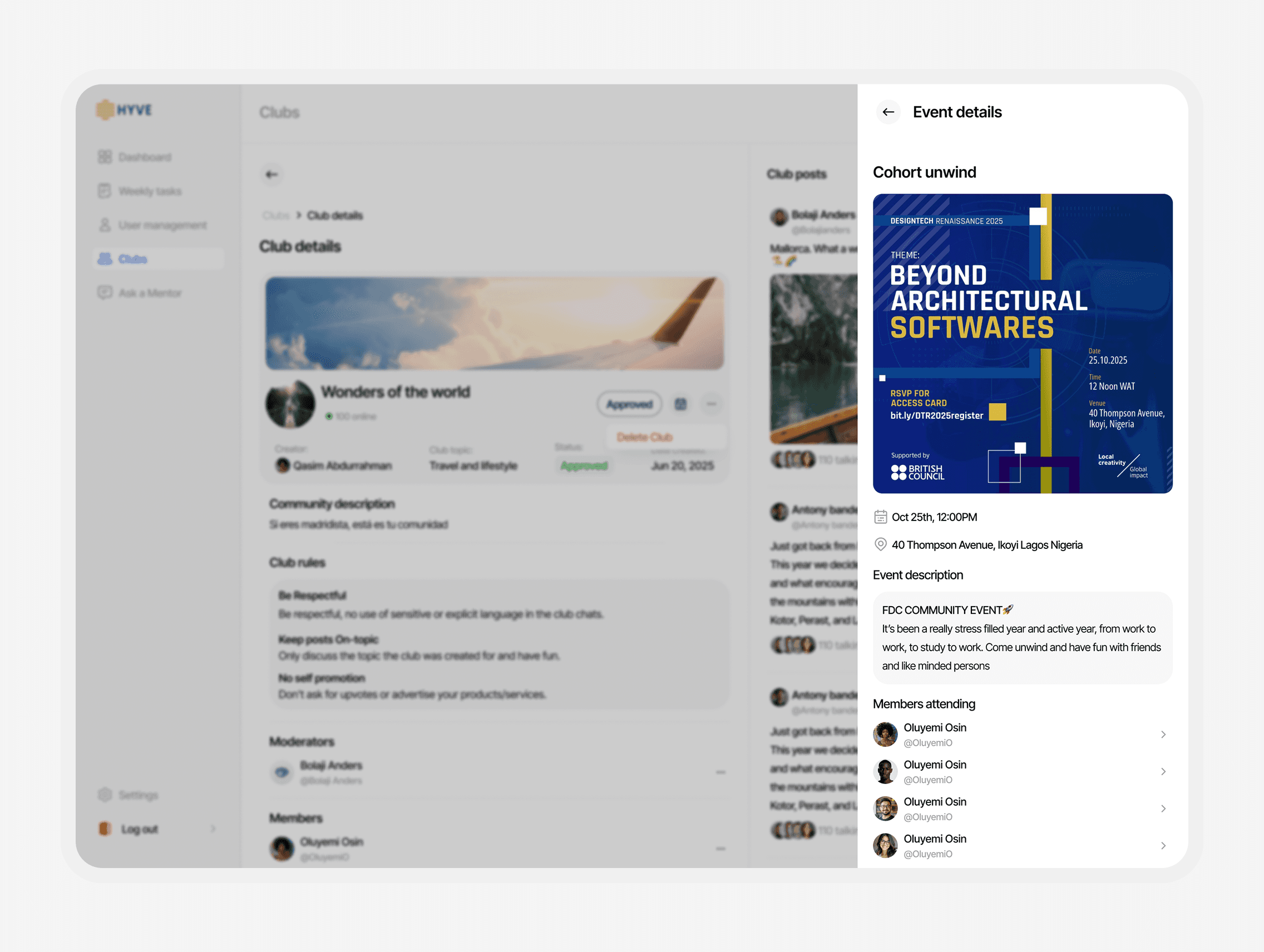  Snapshot of admin screens