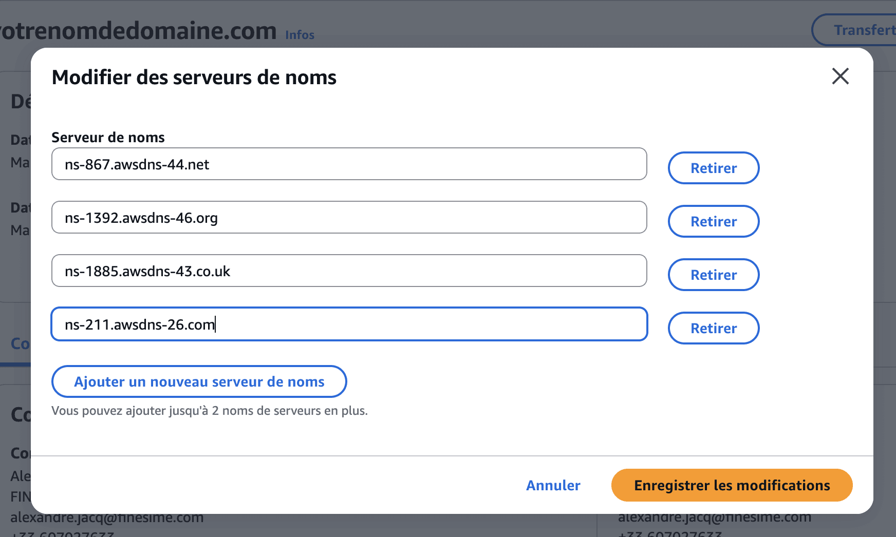 Configuration DNS AWS 2