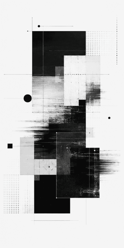 Modern abstract B&W composition
