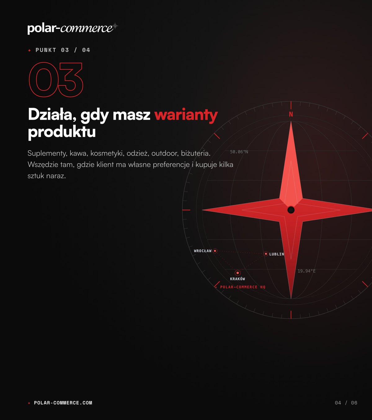 Działa, gdy masz warianty produktu — Polar-Commerce