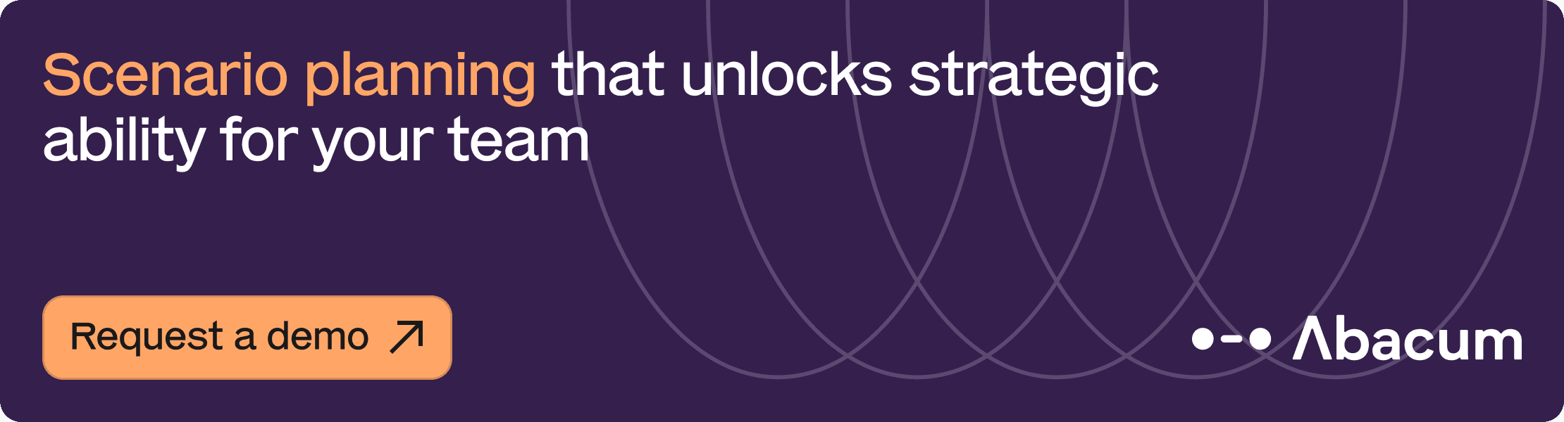 banner to book a demo abacum's scenario planning