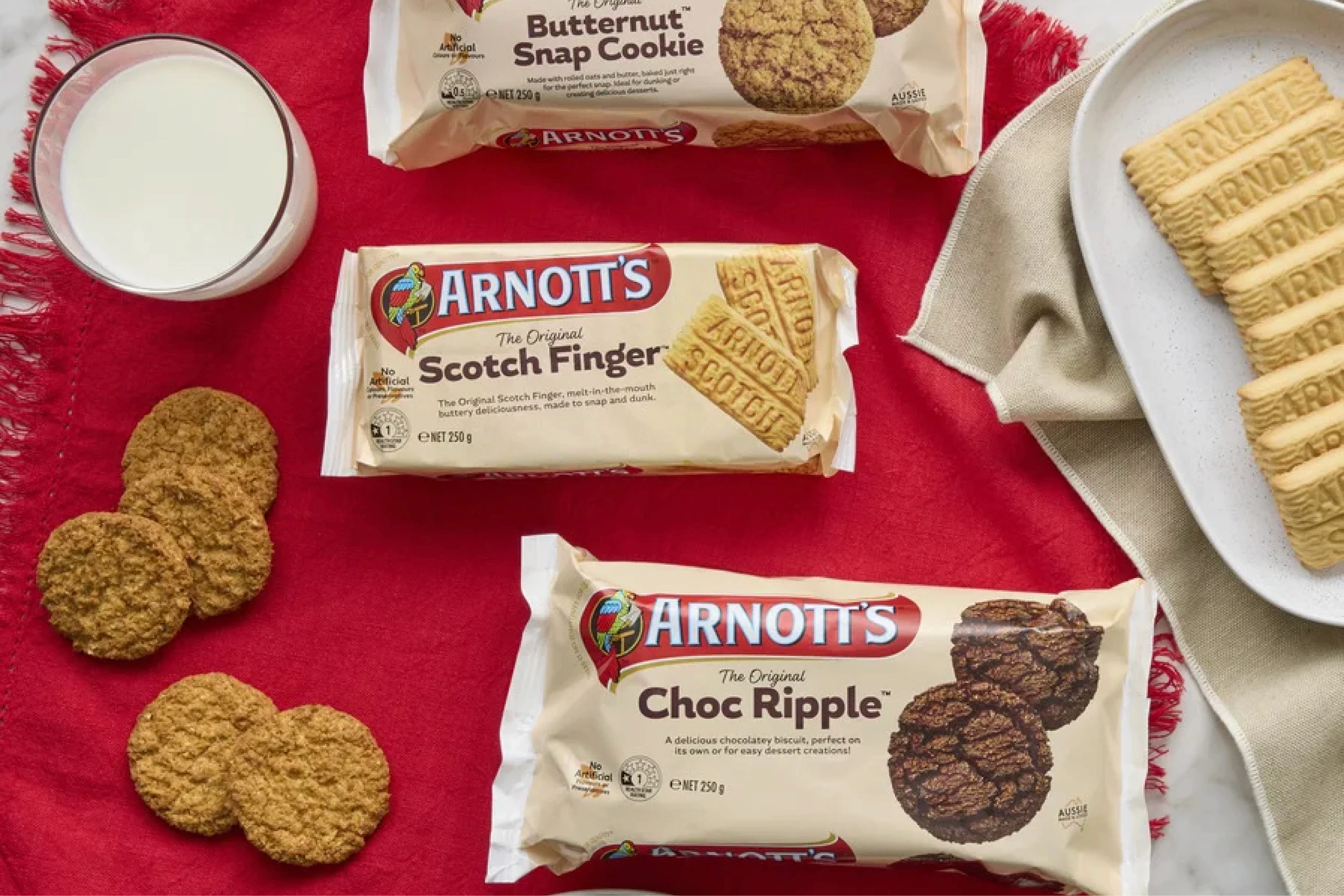 Arnott's flatlay spread