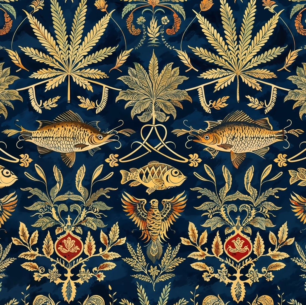 Gilded Leaf Cannabis Co. Victorian Pattern