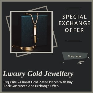 Amazon A+ banner for gold jewellry brand generated with Sivi AI